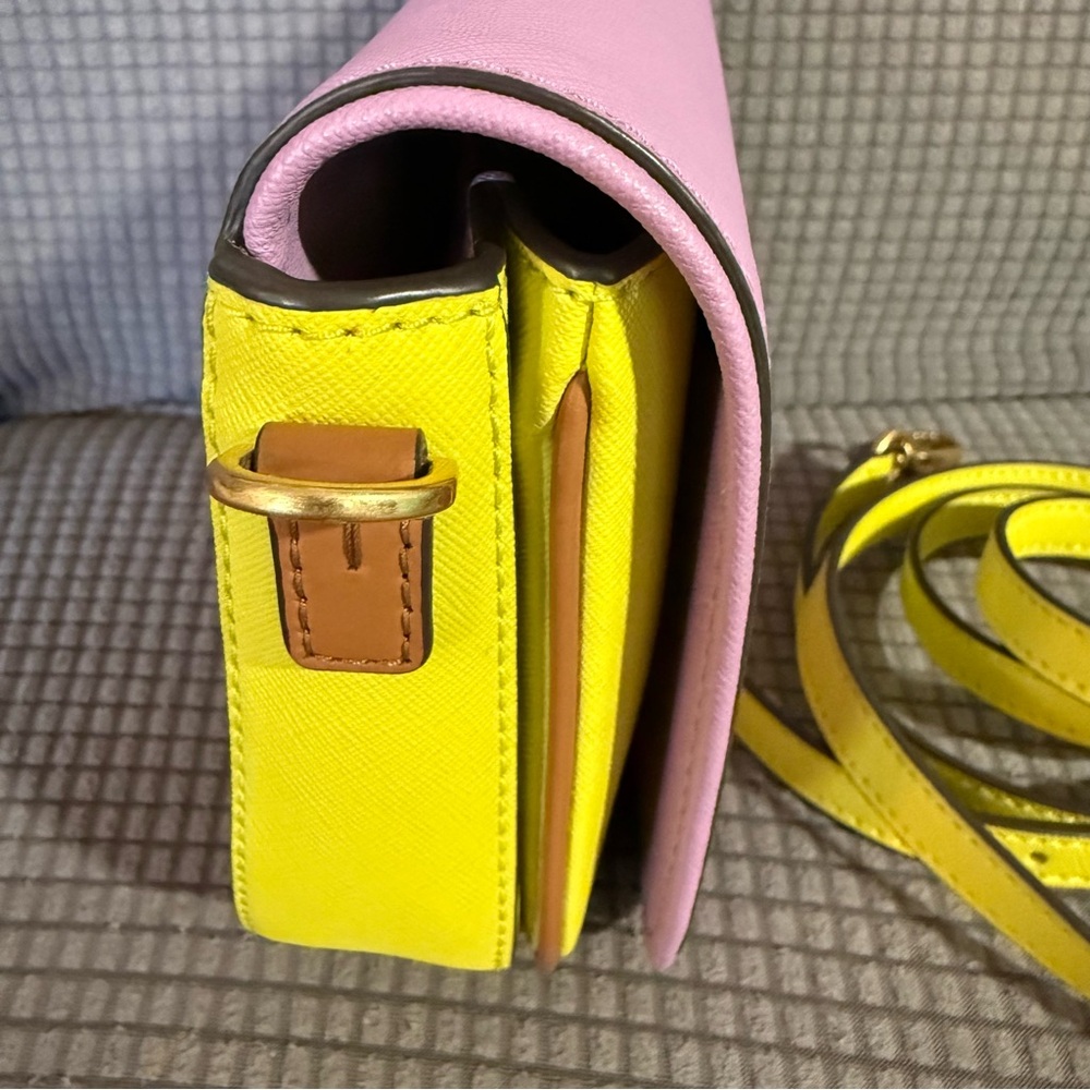Tory Burch Emerson Color Block Crossbody Satchel Adjustable Shoulder Bag - Picture 12 of 13